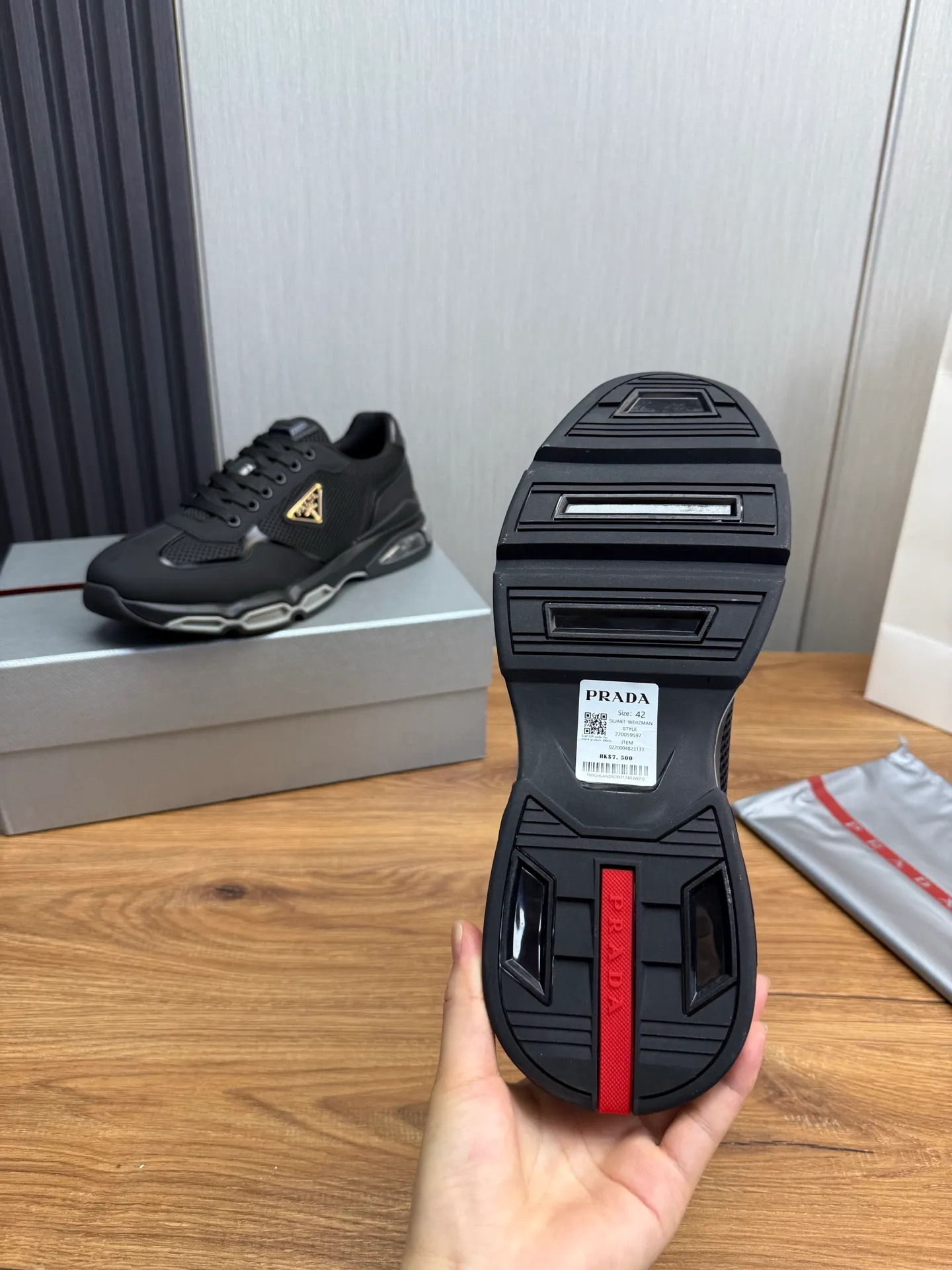 Men's shoes 💰660💰 [PRADA] Men's shoes are popular in the counter, high-quality shipments ✔️Official website synchronization, original imported cowhide with comfortable mesh + cowhide lining, 1⃣️:1⃣️reproduction, original factory air-cushioned original sole, 38-45